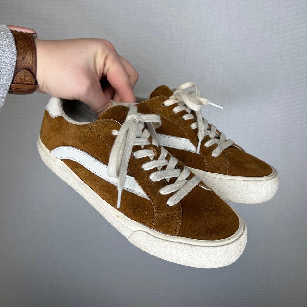 Madewell MWL Court Sneakers English Saddle Brown Suede Low Top Lace Up‎ Shoes